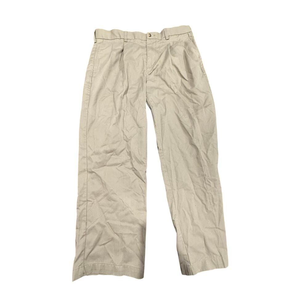 Croft & Barrow Men's Khaki Pleated Regular Fit Chino Dress Pants Size 36x29